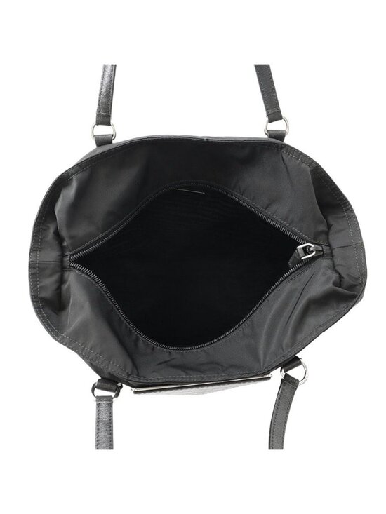 Triangle Logo Top Handle Bag Prada Tote Triangle Logo Nylon Black